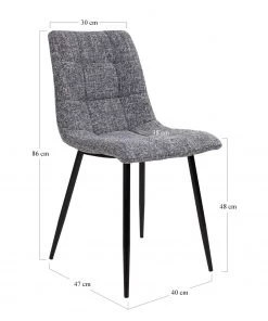 Loftscape Polsterstuhl Ormoy III (2er-Set) - Webstoff / Stahl - Grau / Schwarz 17 Loftscape Polsterstuhl Ormoy III (2er-Set) - Webstoff / Stahl - Grau / Schwarz -Deutschland Stühle Verkaufs-Shop 1000231026 201125 16492700160 SKETCH DETAILS P000000001000231026 sketch