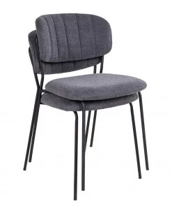 Loftscape Polsterstuhl Muel I (2er-Set) - Webstoff / Stahl - Grau -Deutschland Stühle Verkaufs-Shop 1000231042 201125 16493200275 DETAILS P000000001000231042