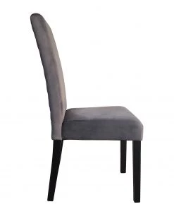 Loftscape Polsterstuhl Moux (2er-Set) - Samt / Gummibaum massiv - Grau / Schwarz -Deutschland Stühle Verkaufs-Shop 1000232778 210504 11353200003 DETAILS P000000001000232778