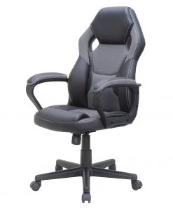 Furnitive Gaming Chair Auxon - Kunstleder / Nylon - Schwarz / Grau