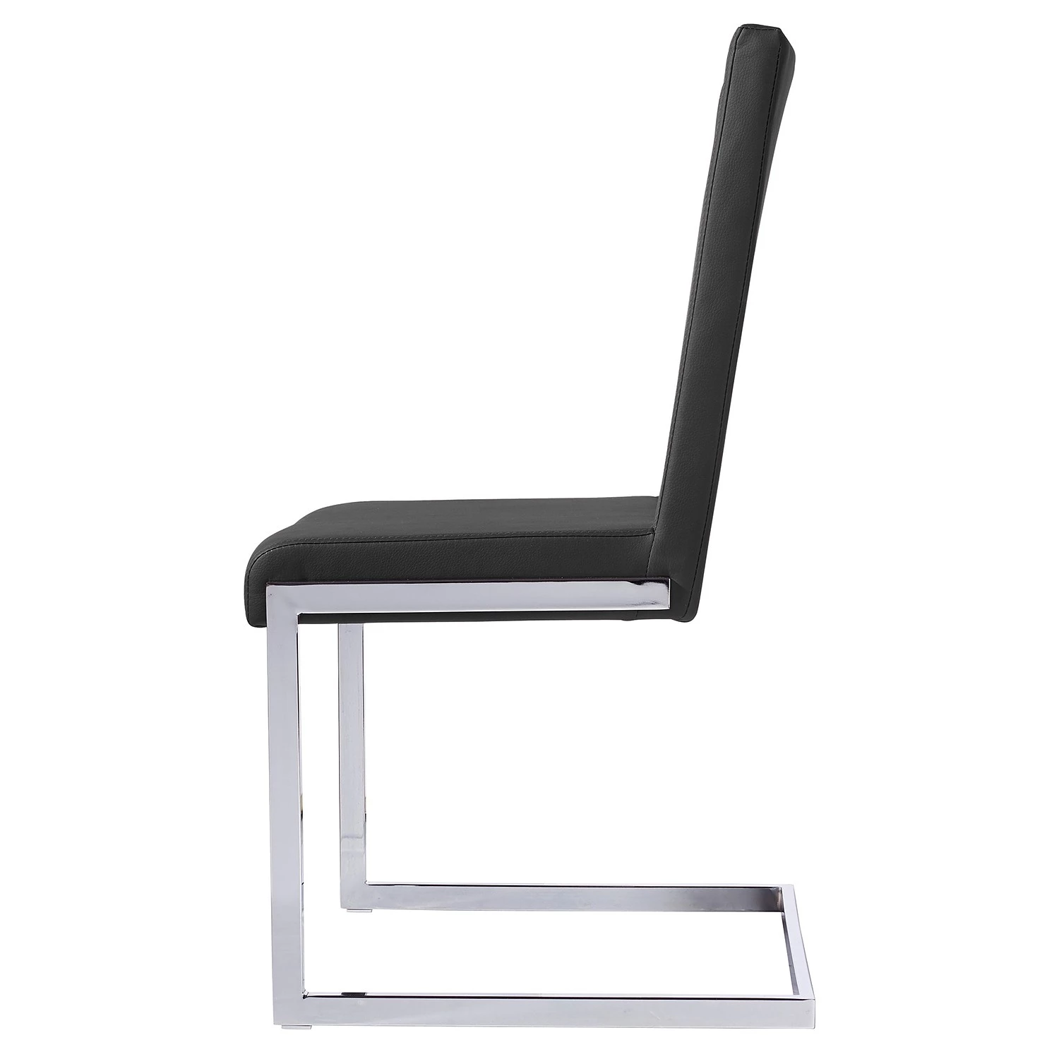 Loftscape Freischwinger Talcott (2er-Set) - Kunstleder / Chrom - Schwarz 2 Loftscape Freischwinger Talcott (2er-Set) - Kunstleder / Chrom - Schwarz – Bild 2