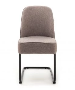 Fredriks Freischwinger Coggia (2er-Set) - Webstoff / Eisen - Cappuccino / Schwarz -Deutschland Stühle Verkaufs-Shop 1000234595 210413 13551100039 DETAILS P000000001000234595