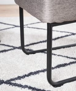 Fredriks Freischwinger Coggia (2er-Set) - Webstoff / Eisen - Cappuccino / Schwarz -Deutschland Stühle Verkaufs-Shop 1000234595 210929 08555600071 DETAILS P000000001000234595