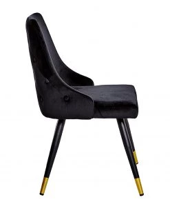 Jack & Alice Polsterstuhl Loix (2er-Set) - Samt / Stahl - Schwarz -Deutschland Stühle Verkaufs-Shop 1000234601 210115 12513500043 DETAILS P000000001000234601