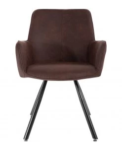 Mørteens Armlehnenstuhl Ternes - Microfaser / Stahl - Dunkelbraun / Schwarz -Deutschland Stühle Verkaufs-Shop 1000235383 210818 08500400009 DETAILS P000000001000235383