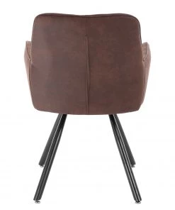 Mørteens Armlehnenstuhl Ternes - Microfaser / Stahl - Dunkelbraun / Schwarz -Deutschland Stühle Verkaufs-Shop 1000235383 210818 08500400012 DETAILS P000000001000235383