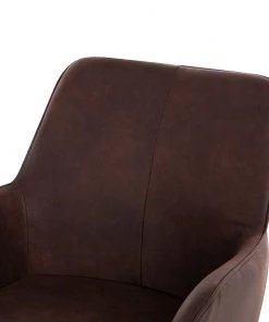 Mørteens Armlehnenstuhl Ternes - Microfaser / Stahl - Dunkelbraun / Schwarz -Deutschland Stühle Verkaufs-Shop 1000235383 210818 08500400014 DETAILS P000000001000235383