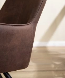 Mørteens Armlehnenstuhl Ternes - Microfaser / Stahl - Dunkelbraun / Schwarz -Deutschland Stühle Verkaufs-Shop 1000235383 220517 031 DETAILS P000000001000235383