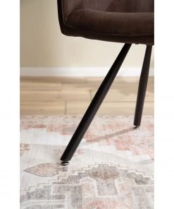 Mørteens Armlehnenstuhl Ternes - Microfaser / Stahl - Dunkelbraun / Schwarz -Deutschland Stühle Verkaufs-Shop 1000235383 220517 034 DETAILS P000000001000235383