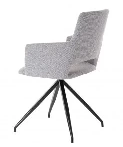 Mørteens Armlehnenstuhl Publier - Webstoff / Stahl - Grau meliert / Schwarz -Deutschland Stühle Verkaufs-Shop 1000235393 210818 08500400060 DETAILS P000000001000235393