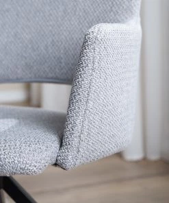 Mørteens Armlehnenstuhl Publier - Webstoff / Stahl - Grau meliert / Schwarz -Deutschland Stühle Verkaufs-Shop 1000235393 220524 030 DETAILS P000000001000235393