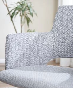 Mørteens Armlehnenstuhl Publier - Webstoff / Stahl - Grau meliert / Schwarz -Deutschland Stühle Verkaufs-Shop 1000235393 220524 031 DETAILS P000000001000235393