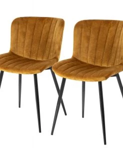 Jack & Alice Esszimmerstuhl Pavilly (2er-Set) - Goldgelb