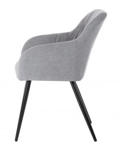 Mørteens Armlehnenstuhl Senon - Webstoff / Stahl - Grau meliert / Schwarz -Deutschland Stühle Verkaufs-Shop 1000235395 210818 08500500076 DETAILS P000000001000235395