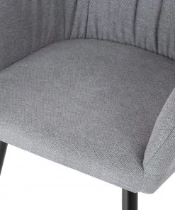 Mørteens Armlehnenstuhl Senon - Webstoff / Stahl - Grau meliert / Schwarz -Deutschland Stühle Verkaufs-Shop 1000235395 210818 08500500078 DETAILS P000000001000235395