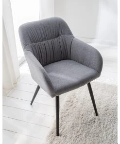 Mørteens Armlehnenstuhl Senon - Webstoff / Stahl - Grau meliert / Schwarz -Deutschland Stühle Verkaufs-Shop 1000235395 220622 022 MOOD DETAILS P000000001000235395 mood