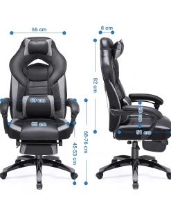 Loftscape Gaming Chair Sepx - Kunstleder - Schwarz / Grau -Deutschland Stühle Verkaufs-Shop 1000235714 210118 06414200124 SKETCH DETAILS P000000001000235714 sketch