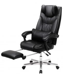 Loftscape Bürostuhl Flers - Kunstleder / Edelstahl - Schwarz