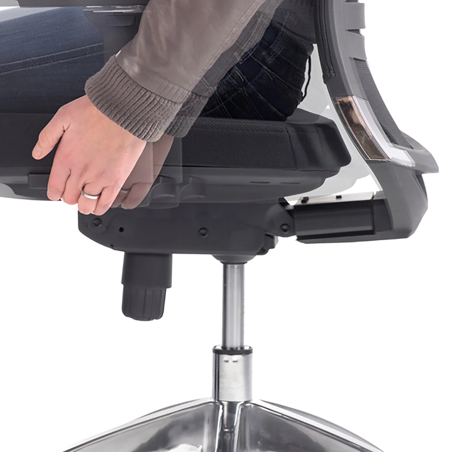 Mayer Sitzmöbel Bürodrehstuhl myOPTIMAX III - Flachgewebe / Aluminium - Schwarz 5 Mayer Sitzmöbel Bürodrehstuhl myOPTIMAX III - Flachgewebe / Aluminium - Schwarz – Bild 5