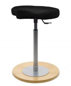 Mayer Sitzmöbel Bürohocker myERGOSIT - Flachgewebe / Stahl - Schwarz