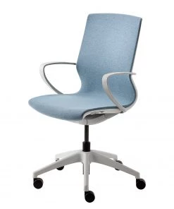 Mayer Sitzmöbel Bürodrehstuhl myMORRIS - Flachgewebe / Kunststoff - Hellblau / Weiß