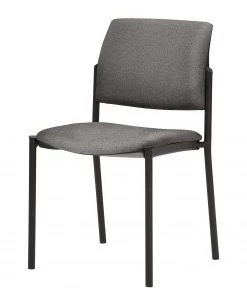 Mayer Sitzmöbel Stapelstuhl myPLANO I - Flachgewebe / Stahl - Grau / Schwarz