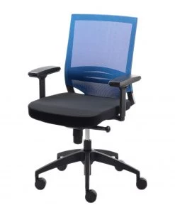 Mayer Sitzmöbel Bürodrehstuhl myOPTIMAX II - Flachgewebe & Netzstoff / Kunststoff - Schwarz / Blau