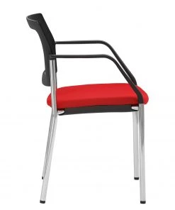 Mayer Sitzmöbel Stapelstuhl myPLANO IV - Flachgewebe / Chrom - Kirschrot -Deutschland Stühle Verkaufs-Shop 1000236036 210223 08535900134 DETAILS P000000001000236036