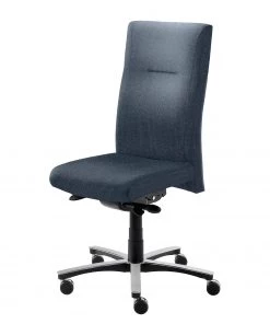 Mayer Sitzmöbel Bürodrehstuhl myNEW VISION XXL I - Flachgewebe / Aluminium - Jeansblau