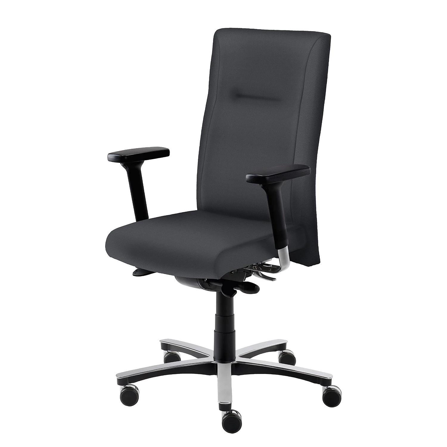 Mayer Sitzmöbel Bürodrehstuhl myNEW VISION XXL IV - Leder / Aluminium - Anthrazit 1 Mayer Sitzmöbel Bürodrehstuhl myNEW VISION XXL IV - Leder / Aluminium - Anthrazit