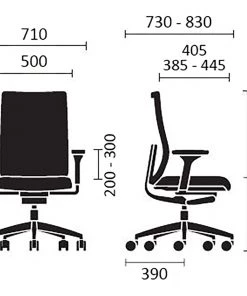 Sedus Bürostuhl se:do PRO light I - Webstoff & Membranbespannung / Stahl - Schwarz -Deutschland Stühle Verkaufs-Shop 1000238028 210120 13175200031 SKETCH DETAILS P000000001000238028 sketch