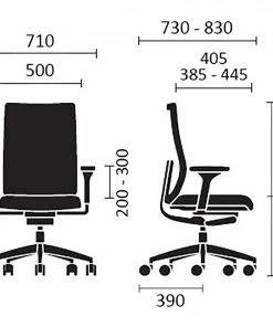 Sedus Bürostuhl se:do PRO light II - Webstoff & Membranbespannung / Stahl - Schwarz -Deutschland Stühle Verkaufs-Shop 1000238029 210120 13180400037 SKETCH DETAILS P000000001000238029 sketch