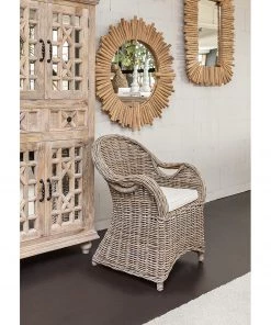 Naturoo Esszimmersessel Lozon - Rattan / Webstoff - Kubu Grey / Creme -Deutschland Stühle Verkaufs-Shop 1000240169 210115 08033900003 MOOD DETAILS P000000001000240169 mood