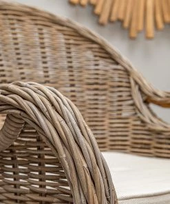 Naturoo Esszimmersessel Lozon - Rattan / Webstoff - Kubu Grey / Creme -Deutschland Stühle Verkaufs-Shop 1000240169 210115 08034800009 DETAILS P000000001000240169