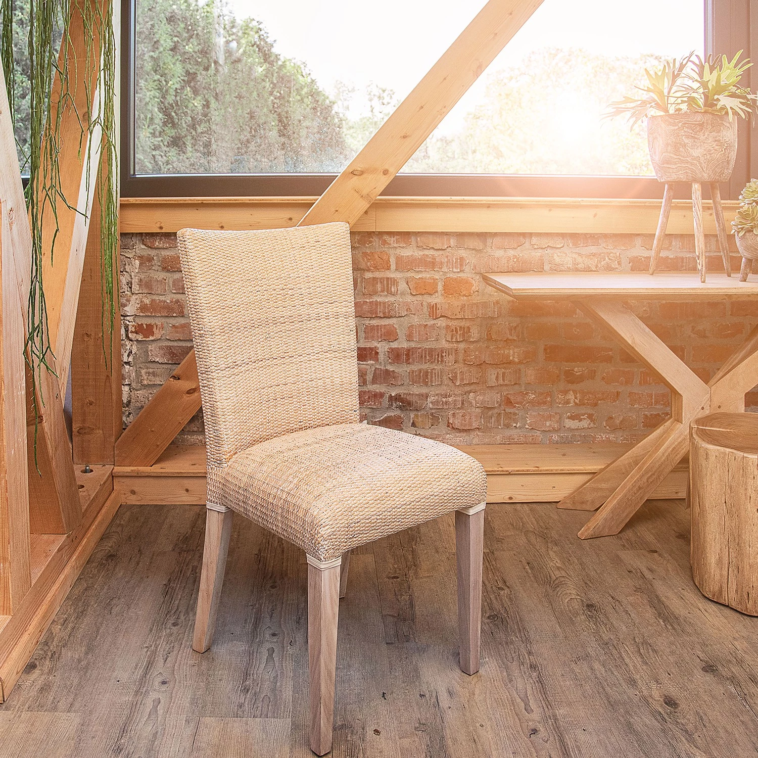 Naturoo Polsterstuhl Morbier - Rattan / Mahagoni massiv - Rattan / 2 Naturoo Polsterstuhl Morbier - Rattan / Mahagoni massiv - Rattan / – Bild 2