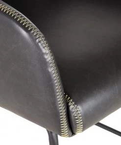 Red Living Armlehnenstuhl Urbes - Kunstleder / Eisen - Schwarz / Schwarz -Deutschland Stühle Verkaufs-Shop 1000240179 210115 08045900048 DETAILS P000000001000240179