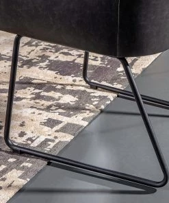 Red Living Armlehnenstuhl Urbes - Kunstleder / Eisen - Schwarz / Schwarz -Deutschland Stühle Verkaufs-Shop 1000240179 210115 08050200050 DETAILS P000000001000240179