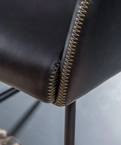 Red Living Armlehnenstuhl Urbes - Kunstleder / Eisen - Schwarz / Schwarz -Deutschland Stühle Verkaufs-Shop 1000240179 210115 08050300051 DETAILS P000000001000240179