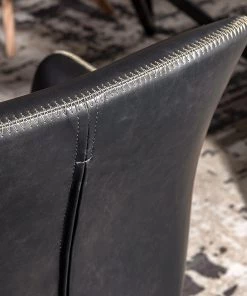 Red Living Armlehnenstuhl Urbes - Kunstleder / Eisen - Schwarz / Schwarz -Deutschland Stühle Verkaufs-Shop 1000240179 210115 08050500052 DETAILS P000000001000240179