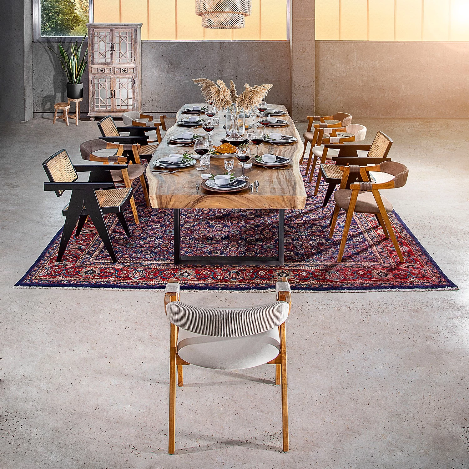 Naturoo Armlehnenstuhl Najac I - Recycled Teak massiv / Juteseil & Webstoff - Beige 4 Naturoo Armlehnenstuhl Najac I - Recycled Teak massiv / Juteseil & Webstoff - Beige – Bild 4