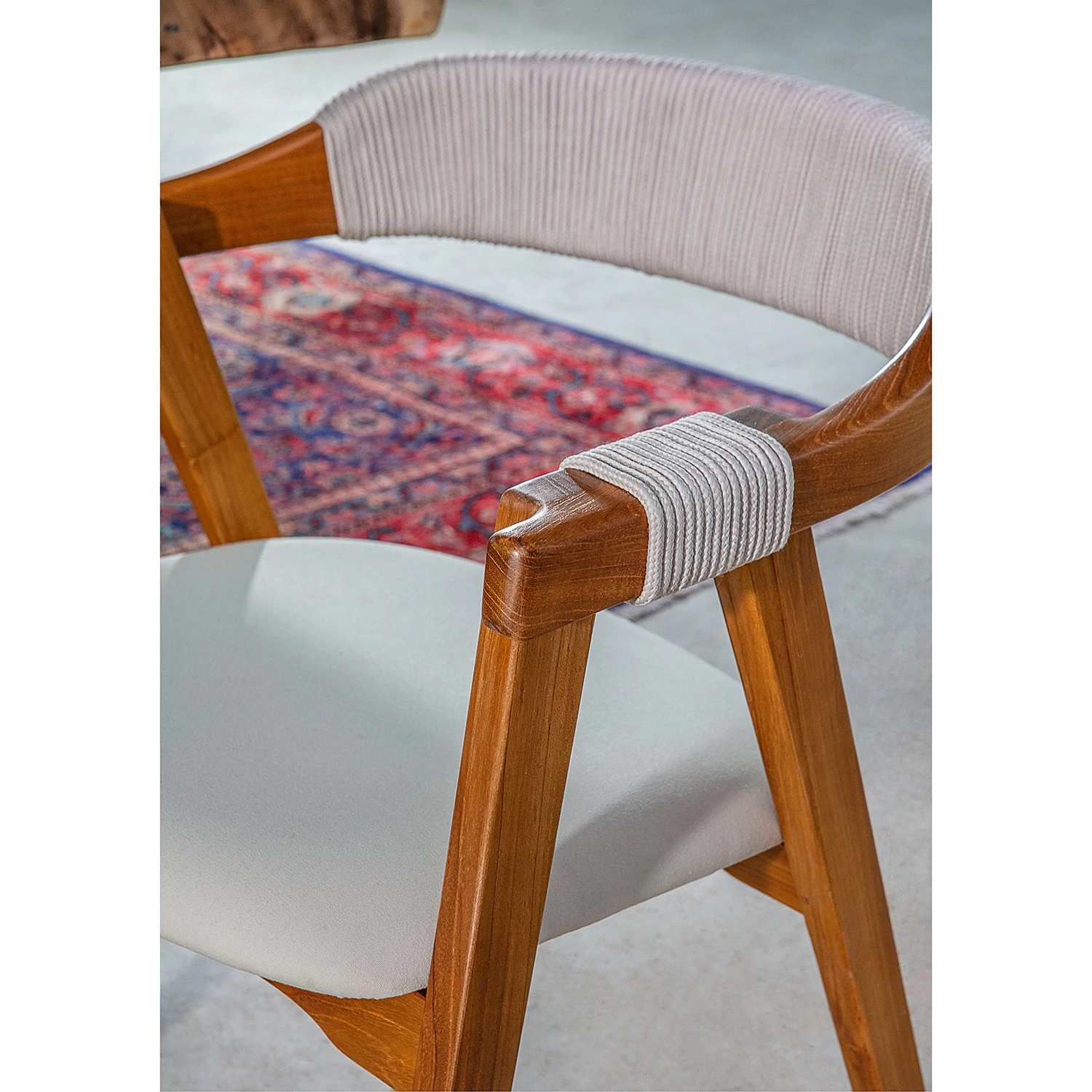 Naturoo Armlehnenstuhl Najac I - Recycled Teak massiv / Juteseil & Webstoff - Beige 10 Naturoo Armlehnenstuhl Najac I - Recycled Teak massiv / Juteseil & Webstoff - Beige – Bild 10