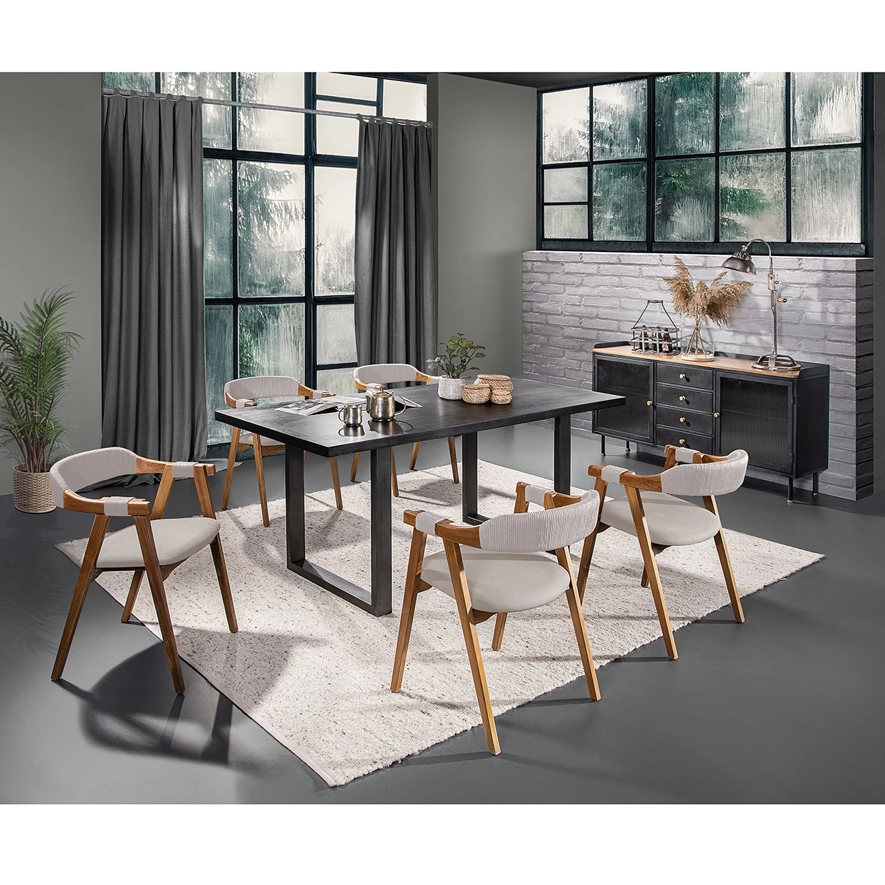 Naturoo Armlehnenstuhl Najac I - Recycled Teak massiv / Juteseil & Webstoff - Beige 2 Naturoo Armlehnenstuhl Najac I - Recycled Teak massiv / Juteseil & Webstoff - Beige – Bild 2