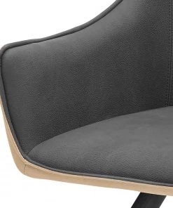 Ars manufacti Armlehnenstuhl Noyack (2er-Set) - Microfaser / Metall - Grau & Beige / Anthrazit -Deutschland Stühle Verkaufs-Shop 1000240191 210106 06545400004 DETAILS P000000001000240191