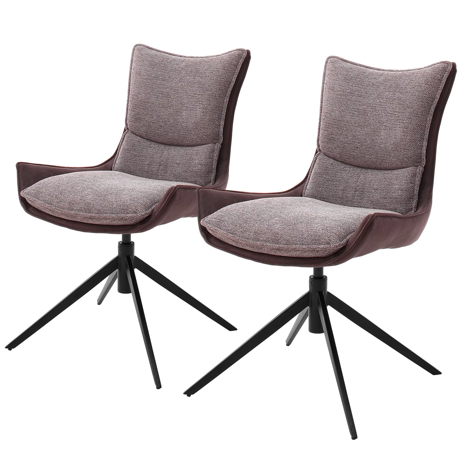 Loftscape Polsterstuhl Ramilles (2er-Set) - Chenille & Microfaser / Stahl - Rostbraun 1 Loftscape Polsterstuhl Ramilles (2er-Set) - Chenille & Microfaser / Stahl - Rostbraun