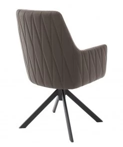 Loftscape Armlehnenstuhl Fleurey (2er-Set) - Chenille & Microfaser / Stahl - Cappuccino -Deutschland Stühle Verkaufs-Shop 1000242021 210202 13154500132 DETAILS P000000001000242021