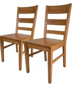 Naturoo Esszimmerstuhl Taillet (2er-Set) - Wildeiche massiv