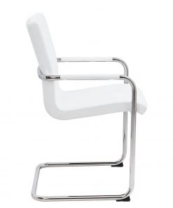 Now! by hülsta Freischwinger hülsta now S17 (2er-Set) - Kunstleder / Stahl - Weiß -Deutschland Stühle Verkaufs-Shop 1000244558 210202 11553000024 DETAILS P000000001000244558