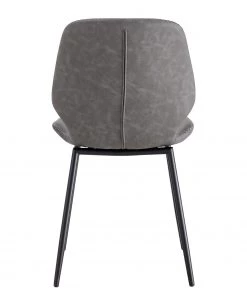 Mørteens Esszimmerstuhl Reallon (2er-Set) - Kunstleder / Eisen - Grau / Schwarz -Deutschland Stühle Verkaufs-Shop 1000244973 211006 08515500075 DETAILS P000000001000244973