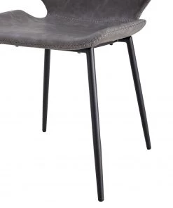 Mørteens Esszimmerstuhl Reallon (2er-Set) - Kunstleder / Eisen - Grau / Schwarz -Deutschland Stühle Verkaufs-Shop 1000244973 211006 08515600094 DETAILS P000000001000244973