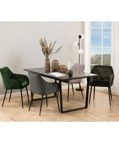 Jack & Alice Armlehnenstuhl Magrin (2er-Set) - Samt / Eisen - Dunkelgrün -Deutschland Stühle Verkaufs-Shop 1000246557 210209 12132000004 MOOD DETAILS P000000001000246557 mood 2